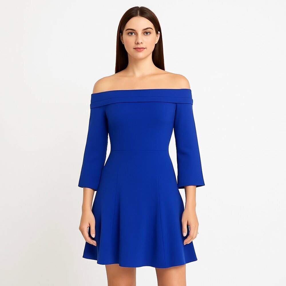 NBD | Royal Blue Off Shoulder Mini Dress